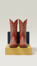 Bota western clásica rojo sillar