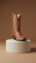 Bota clásica western bronceada